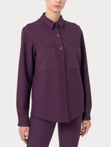 Shacket in tessuto Compact Viola Donna - Ragno
