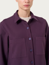 Shacket in tessuto Compact Viola Donna - Ragno