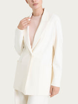 Blazer over con rever a lancia in Compact Bianchi Donna - Ragno