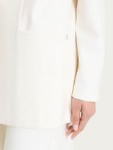 Blazer over con rever a lancia in Compact Bianchi Donna - Ragno