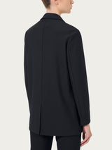 Blazer over destrutturato in tessuto compact Neri Donna - Ragno