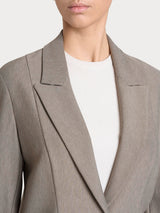 Blazer over con rever a lancia in Compact Grigi Donna - Ragno