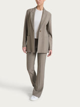 Blazer over con rever a lancia in Compact Grigi Donna - Ragno