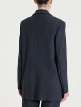 Blazer over con rever a lancia in Compact Neri Donna - Ragno