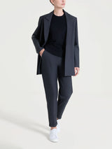 Blazer over destrutturato in tessuto compact Neri Donna - Ragno