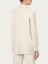 Blazer over con rever a lancia in Compact Bianchi Donna - Ragno