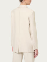 Blazer over destrutturato in tessuto compact Bianchi Donna - Ragno