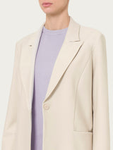 Blazer over con rever a lancia in Compact Bianchi Donna - Ragno