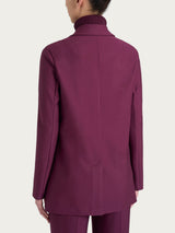 Blazer over con rever a lancia in Compact Viola Donna - Ragno