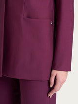 Blazer over con rever a lancia in Compact Viola Donna - Ragno