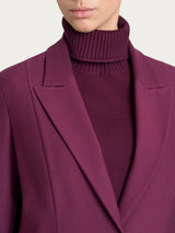 Blazer over con rever a lancia in Compact Viola Donna - Ragno