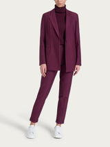 Blazer over con rever a lancia in Compact Viola Donna - Ragno