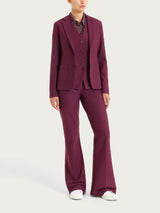 Blazer over con rever a lancia in Compact Viola Donna - Ragno