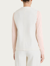 Gilet con quattro bottoni in Compact Bianchi Donna - Ragno
