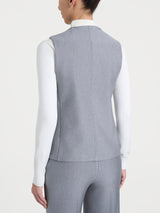 Gilet con quattro bottoni in Compact Neri Donna - Ragno