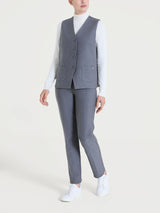 Gilet con quattro bottoni in Compact Neri Donna - Ragno