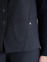 Gilet con quattro bottoni in Compact Neri Donna - Ragno