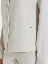 Gilet con quattro bottoni in Compact Bianchi Donna - Ragno