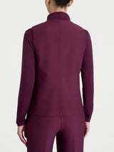 Gilet con quattro bottoni in Compact Viola Donna - Ragno