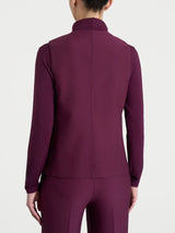 Gilet con quattro bottoni in Compact Viola Donna - Ragno