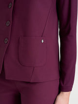 Gilet con quattro bottoni in Compact Viola Donna - Ragno