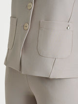 Gilet con quattro bottoni in Compact Grigi Donna - Ragno