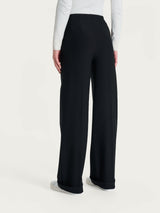 Pantalone ampio con tasche in Compact Neri Donna - Ragno