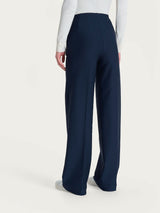 Pantalone ampio con tasche in Compact Blu Donna - Ragno