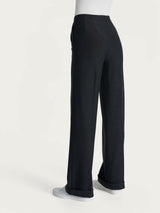 Pantalone ampio con tasche in Compact Neri Donna - Ragno
