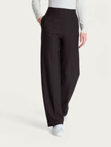 Pantalone ampio con tasche in Compact Marroni Donna - Ragno