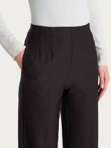 Pantalone ampio con tasche in Compact Marroni Donna - Ragno