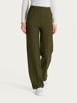 Pantalone ampio con tasche in Compact Verdi Donna - Ragno