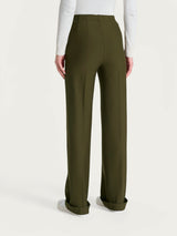 Pantalone ampio con tasche in Compact Verdi Donna - Ragno