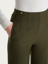 Pantalone ampio con tasche in Compact Verdi Donna - Ragno