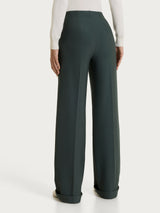 Pantalone ampio con tasche in Compact Grigi Donna - Ragno