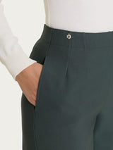 Pantalone ampio con tasche in Compact Grigi Donna - Ragno