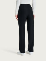 Pantalone dritto con tasche in tessuto Compact Neri Donna - Ragno