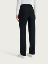Pantalone dritto con tasche in tessuto Compact Neri Donna - Ragno