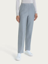 Pantalone dritto con tasche in tessuto Compact Neri Donna - Ragno