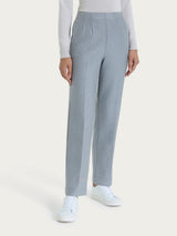 Pantalone dritto con tasche in tessuto Compact Neri Donna - Ragno