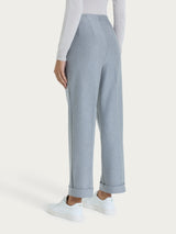 Pantalone dritto con tasche in tessuto Compact Neri Donna - Ragno