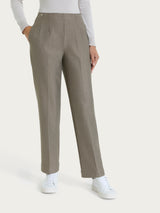 Pantalone dritto con tasche in tessuto Compact Grigi Donna - Ragno