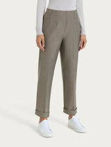 Pantalone dritto con tasche in tessuto Compact Grigi Donna - Ragno