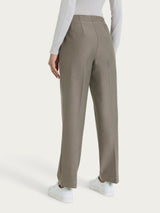 Pantalone dritto con tasche in tessuto Compact Grigi Donna - Ragno