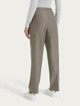 Pantalone dritto con tasche in tessuto Compact Grigi Donna - Ragno