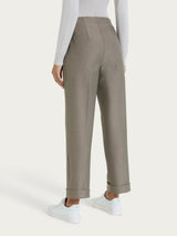 Pantalone dritto con tasche in tessuto Compact Grigi Donna - Ragno