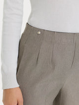 Pantalone dritto con tasche in tessuto Compact Grigi Donna - Ragno