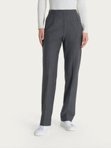 Pantalone dritto con tasche in tessuto Compact Neri Donna - Ragno