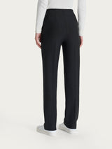 Pantalone dritto con tasche in tessuto Compact Neri Donna - Ragno