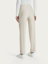 Pantalone dritto con tasche in tessuto Compact Bianchi Donna - Ragno